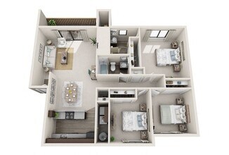 3 Bed 2 Bath U103 floor plan